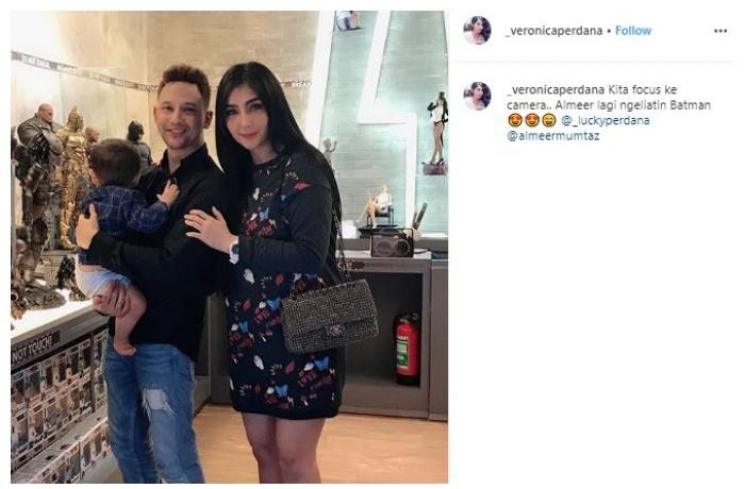 Lucky Perdana dan istri. (Instagram/@_veronicaperdana)
