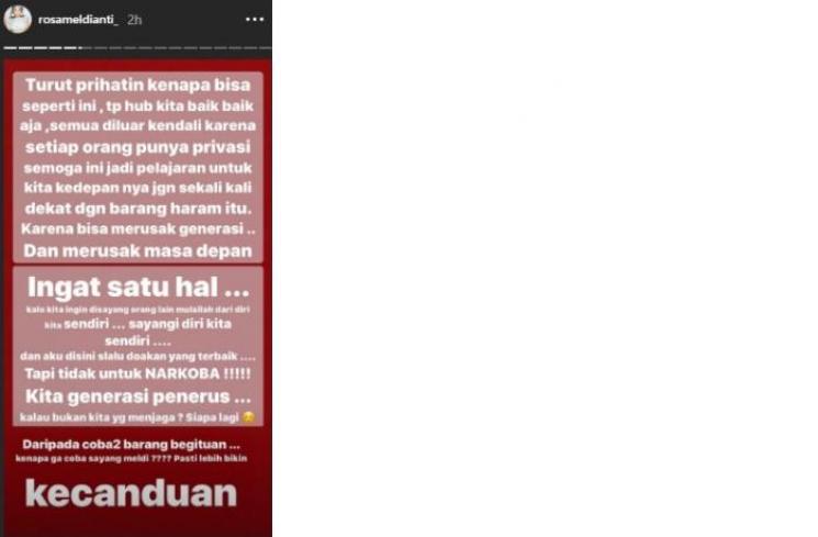 Meldi ikut prihatin dengan penangkapan Lucinta Luna (Instagram @rosameldianti_)