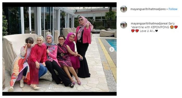 Mayangsari dan geng arisan kepompong. (Instagram/@mayangsaritrihatmodjoreal)