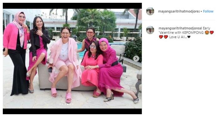 Mayangsari dan geng arisan kepompong. (Instagram/@mayangsaritrihatmodjoreal)