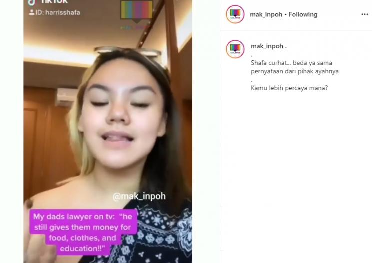 Shafa Harris (Instagram/@mak_inpoh)