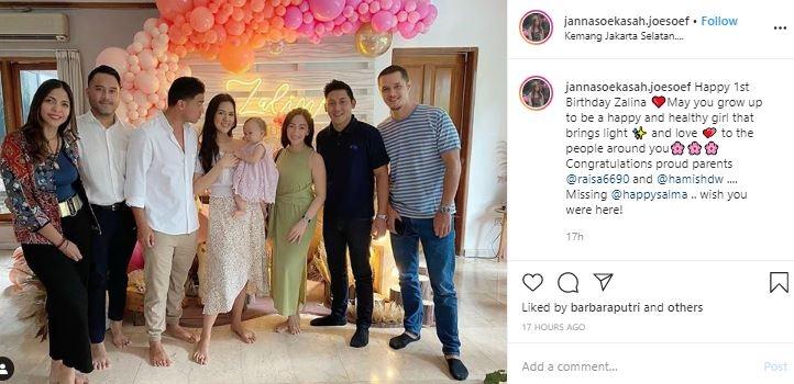 Ulang tahun putri Raisa Andriana. (Instagram/@jannasoekasah.joesoef)