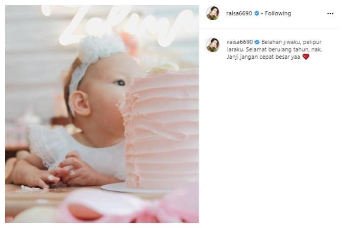 Ulang tahun putri Raisa Andriana. (Instagram/@raisa6690)