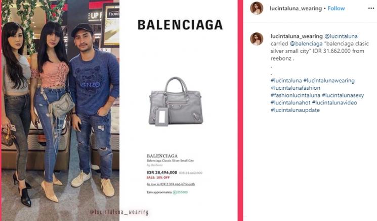 Koleksi tas Lucinta Luna (Instagram/@lucintaluna_wearing)