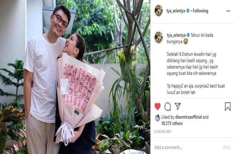 Tya Ariesta dan Irfan Ratinggang (Instagram @tya_ariestya)
