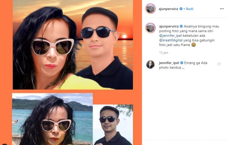 Ajun Perwira dan Jennifer Jill Supit (Instagram/@ajunperwira)