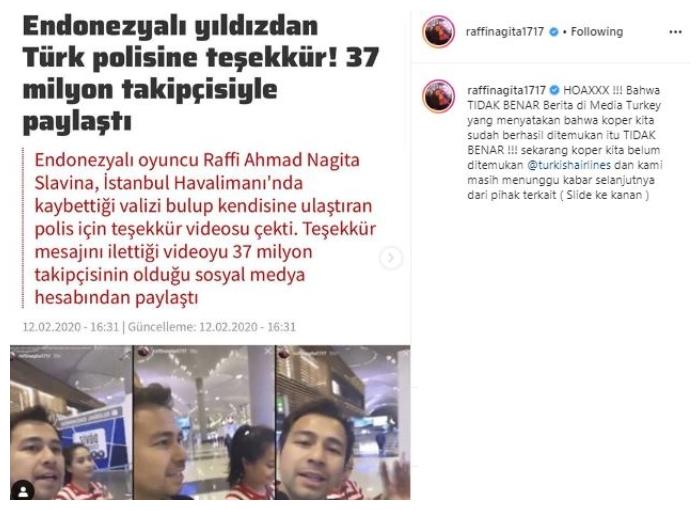 Raffi Ahmad. (Instagram/@raffinagita1717)