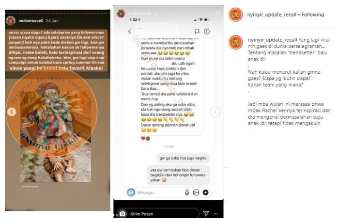 Wulan Rusell soal produk pakaian anak. (Instagram/@nyinyir_update_reeall)