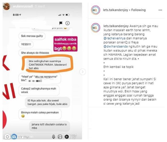 Wulan Rusell. (Instagram/@lets.talkandenjoy)