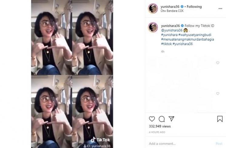 Yuni Shara main TikTok (Instagram @yunishara36)