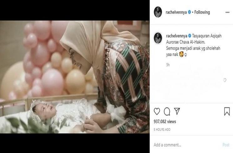 Momen Akikah anak kedua Rachel Vennya, Aurorae Chava Al Hakim (Instagram @rachelvennya)