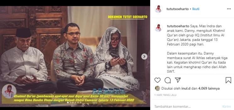 Persiapan pernikahan Danny Bimo Hendro Utomo, cucu Soeharto (Instagram/@tututsoeharto)