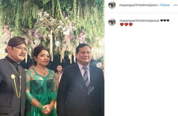 Mayangsari di kondangan cucu Soeharto. (Instagram/@mayangsaritrihatmodjoreal)
