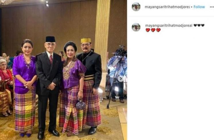 Mayangsari di kondangan cucu Soeharto. (Instagram/@mayangsaritrihatmodjoreal)