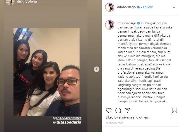 Dita Soedarjo. (Instagram/@ditasoedarjo)
