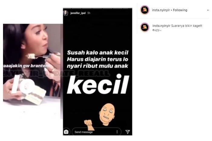 Jennifer Jill dan Ajun Perwira. (Instagram/@insta.nyinyir)