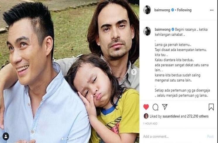 Baim Wong dan Ashraf Sinclair (Instagram @baimwong)