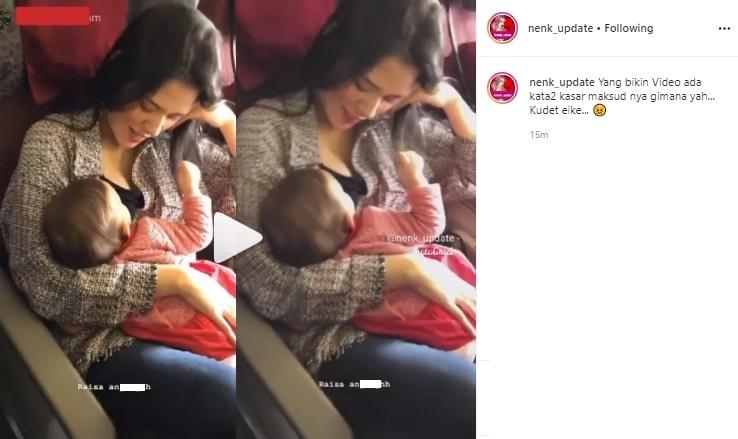 Video viral Raisa. (Instagram/@nenk_update)