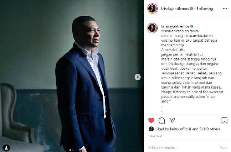 Momen Raul Lemos ulang tahun (Instagram @krisdayantilemos)