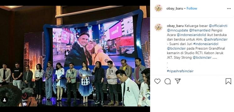 Dukungan Keluarga Indonesia Idol ke Bunga Citra Lestari (Instagram/@obay_baru)