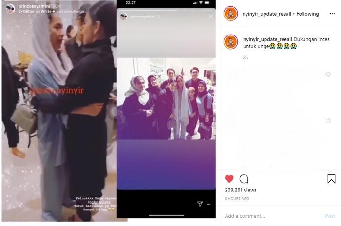Syahrini datang melayat ke rumah duka BCL (Instagram @nyinyir_update_reeall)