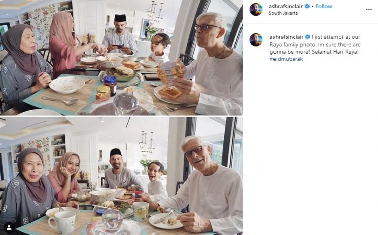Bunga Citra Lestari dan Keluarga Ashraf Sinclair (Instagram/@ashrafsinclair)
