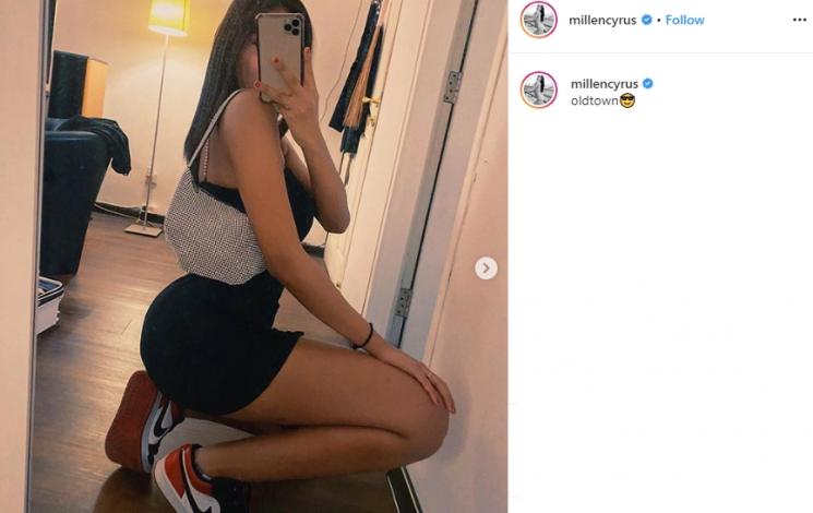 Pose seksi Millendaru (Instagram/@millencyrus)