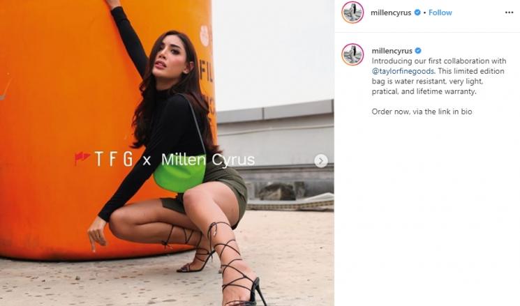 Pose seksi Millendaru (Instagram/@millencyrus)