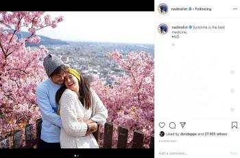 Nadine Chandrawinata dan Dimas Anggara liburan ke Jepang (Instagram @nadinelist)