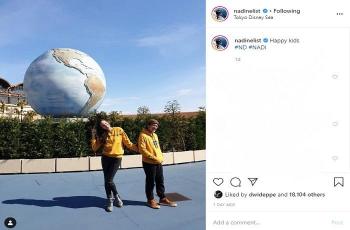 Nadine Chandrawinata dan Dimas Anggara liburan ke Jepang (Instagram @nadinelist)