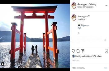 Nadine Chandrawinata dan Dimas Anggara liburan ke Jepang (Instagram @dimsanggara)