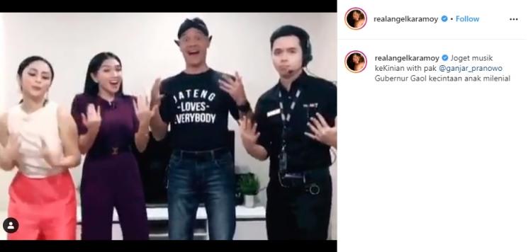 Angel Karamoy ajak Ganjar Pranowo dan Selvi Kitty Main TikTok (Instagram/@realangelkaramoy)