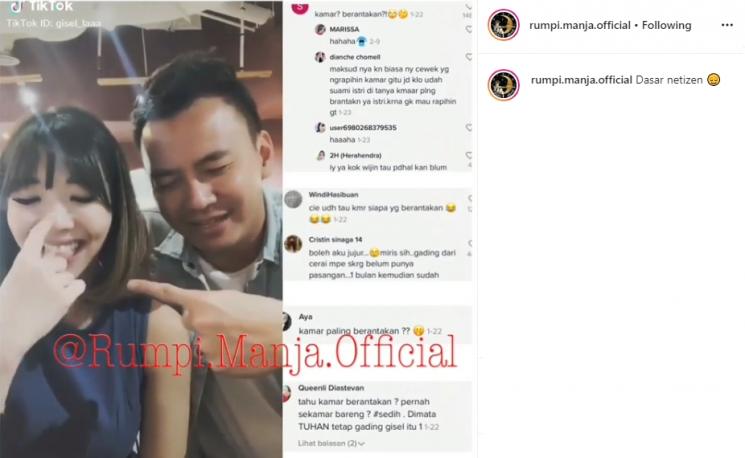 Gisella Anastasia dan Wijaya Saputra (Instagram/@rumpi.manja.official)