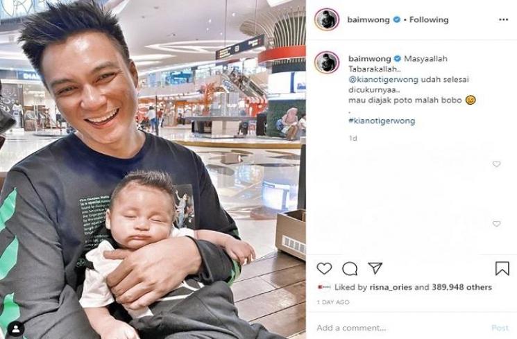 Penampilan Kiano Tiger Wong usai potong rambut (Instagram @baimwong)
