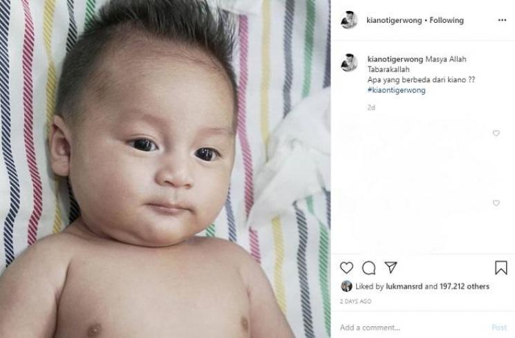 Penampilan Kiano Tiger Wong usai potong rambut (Instagram @kianotigerwong)