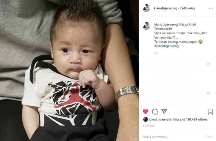 Penampilan Kiano Tiger Wong usai potong rambut (Instagram @kianotigerwong)