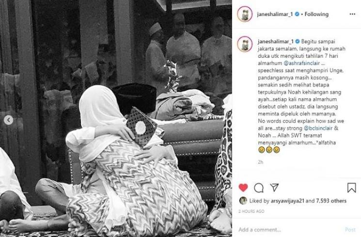 Noah minta dipeluk BCL saat nama Ashraf disebut Ustaz (Instagram @janeshalimar_1)