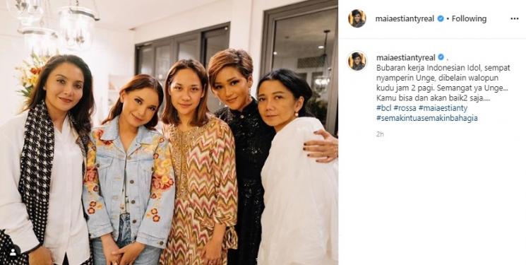 Maia Estianty dan Rossa berkunjung ke rumah BCL. (Instagram/@maiaestiantyreal)