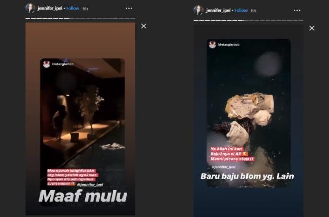 Jennifer Ipel ngamuk buang baju Ajun Perwira? (Instagram)