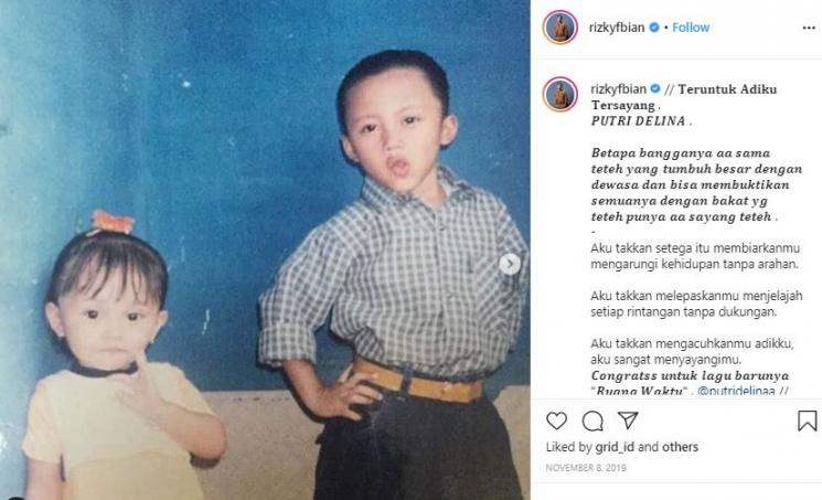Rizky Febian. (Instagram/@rzkyfbian)