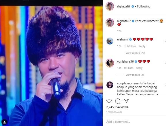Ahmad Dhani sampaikan salam ke Maia Estianty di panggung Indonesian Idol. [Instagram] 