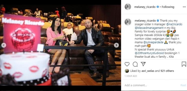 Momen Kejutan Ulang Tahun Melaney Ricardo. (Instagram/@melaney_ricardo)