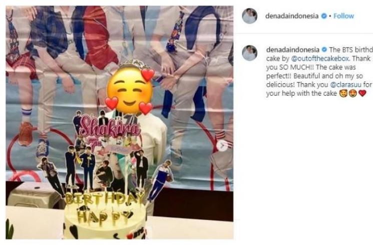 Shakira. (Instagram/@denadaindonesia)