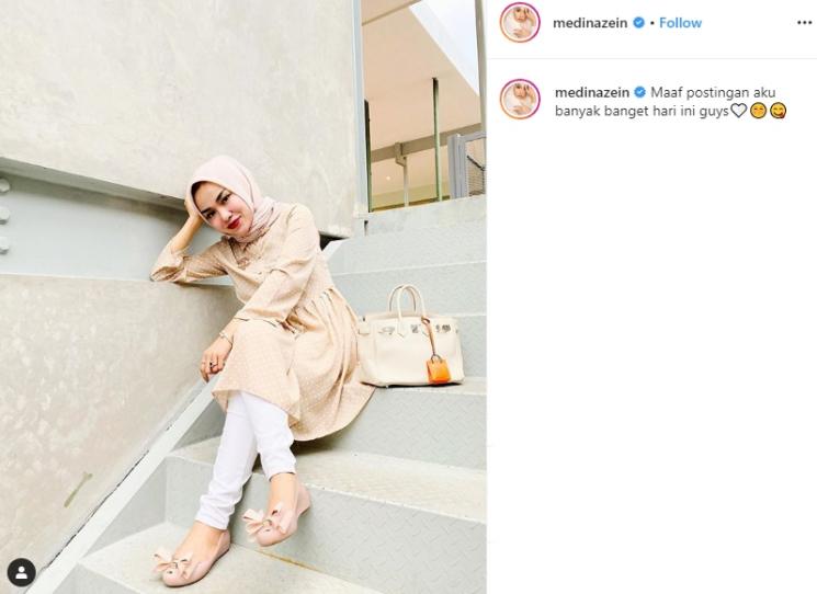 Potret baru Medina Zein (Instagram/@medinazein)