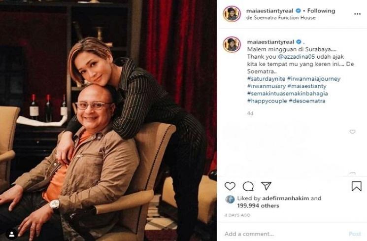 Penampilan Maia Estianty usai potong rambut bondol (Instagram @maiaestiantyreal)