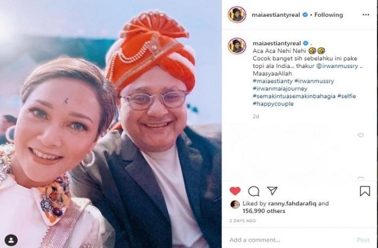 Penampilan Maia Estianty usai potong rambut bondol (Instagram @maiaestiantyreal)