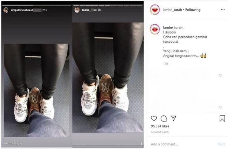 Zaskia Gotik dan Sirajuddin Mahmud Sabang upload foto kembar (Instagram @lambe_turah)