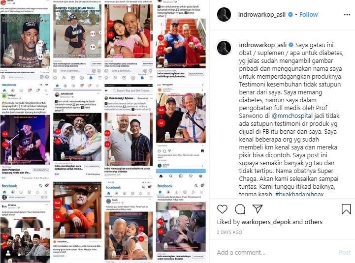 Indro Warkop. (Instagram/@indrowarkop_asli)