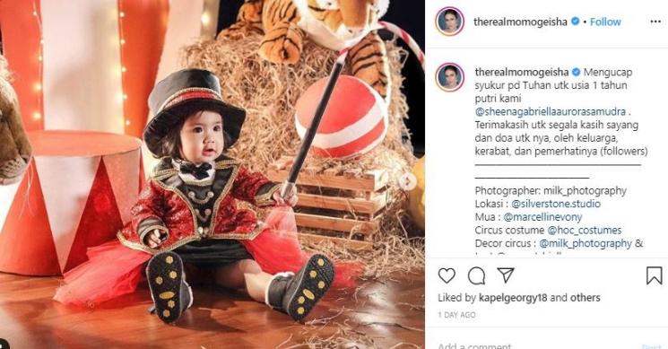 Ultah anak pertama Momo Geisha. (Instagram/@therealmomogeisha)
