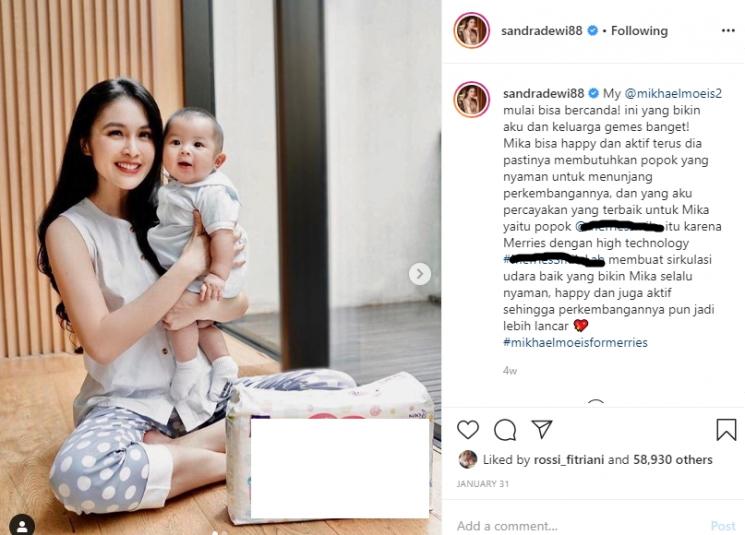 Anak Sandra Dewi Jago Jadi Bintang Iklan (Instagram/@sandradewi88)